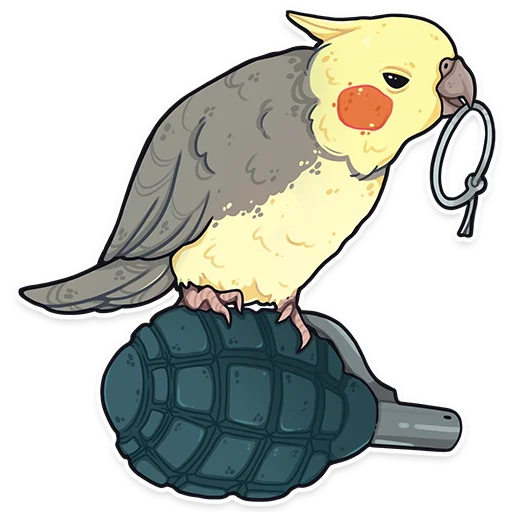 Sticker ПАПУГИ by @kotypic - 8