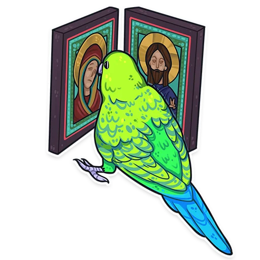 Sticker ПАПУГИ by @kotypic - 7