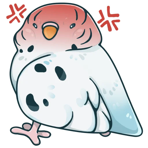 Sticker parrot_dlue_sweeties - 1