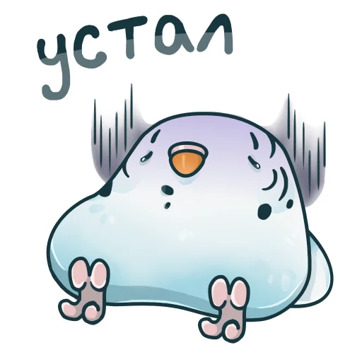 Sticker parrot_dlue_sweeties - 1