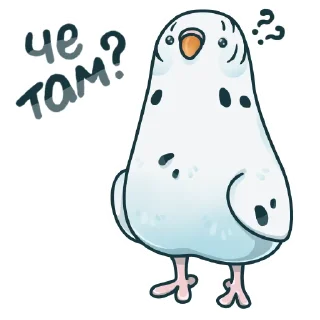 Sticker Попуг Пупсик @kiskina_risuet - 2