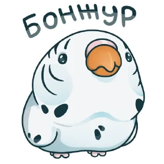 Sticker Попуг Пупсик @kiskina_risuet - 1