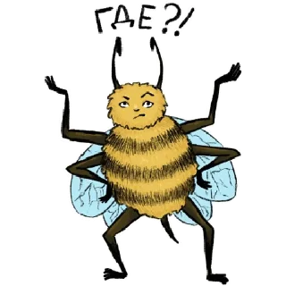 Стикер Пчолиные стикера @anime4_arts - 2