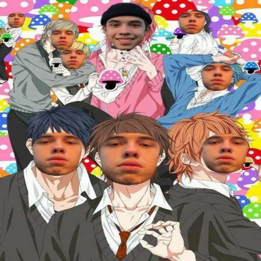 human face clothing anime