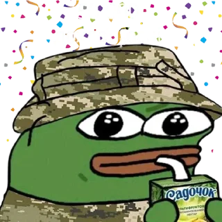 Sticker Жабка Пепе в ЗСУ - 5