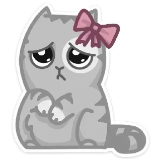 Sticker Персик с бантом @kungrl @tgsticker - 5