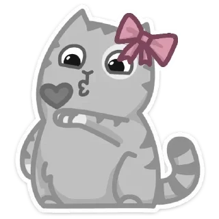 Sticker Персик с бантом @kungrl @tgsticker - 2