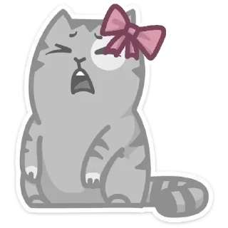 Sticker Персик с бантом @kungrl @tgsticker - 6