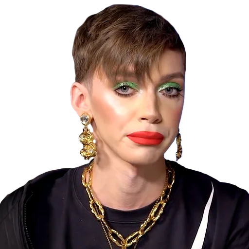 human face person necklace