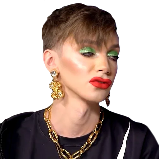 human face person necklace