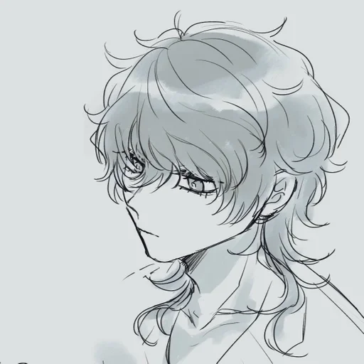 аниме эскиз иллюстрация