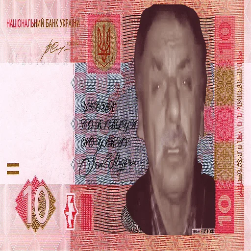 СМС человеческое лицо банкнота