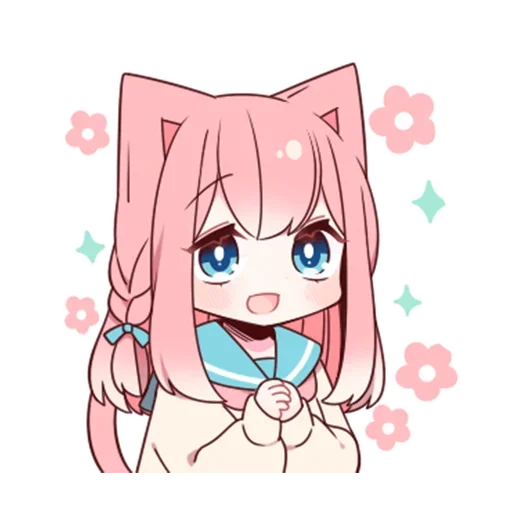 Розовая кошечка - @tg_sticks - 