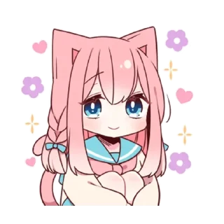 Sticker Розовая кошечка - @tg_sticks - 2