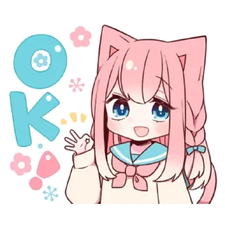 Sticker Розовая кошечка - @tg_sticks - 6