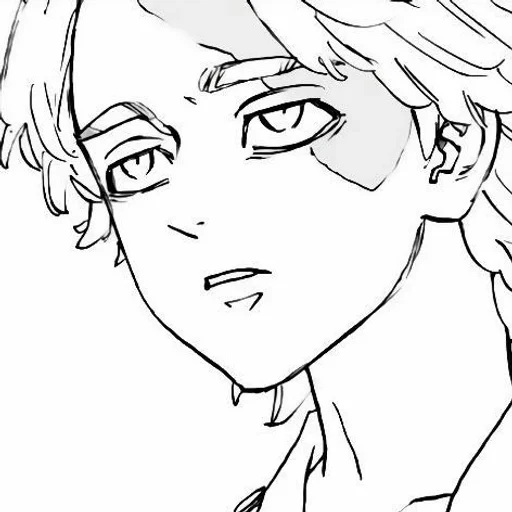 sketch line art human face