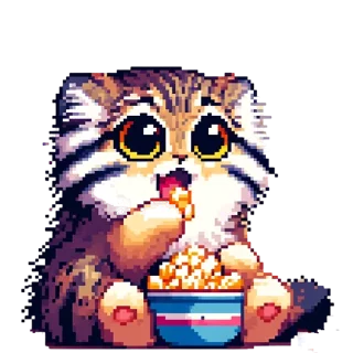 Стикер pixel-manul - 4