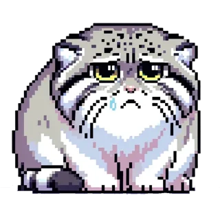 Стикер pixel-manul - 10