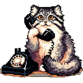 Стикер pixel-manul - 11