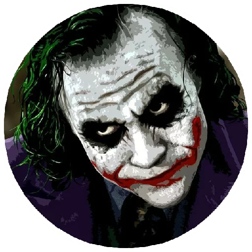 horror joker painting