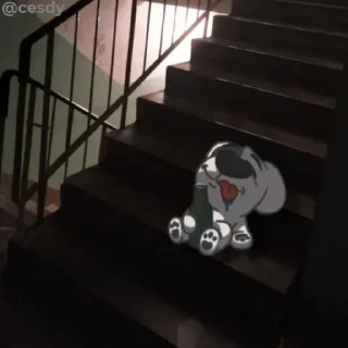 stairs handrail person