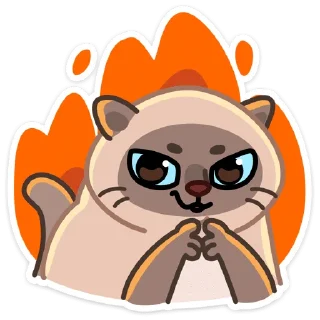 Стикер Котик Плюш • @TgSticker - 5