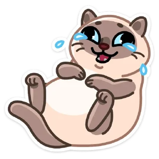 Стикер Котик Плюш • @TgSticker - 8