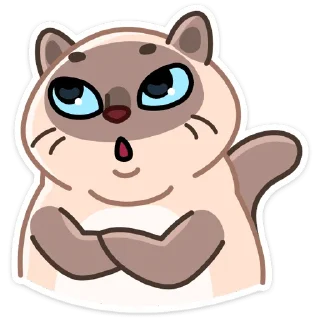 Стикер Котик Плюш • @TgSticker - 11