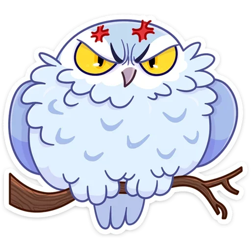 Стикер Сова Плюша от @stickers_vk - 10