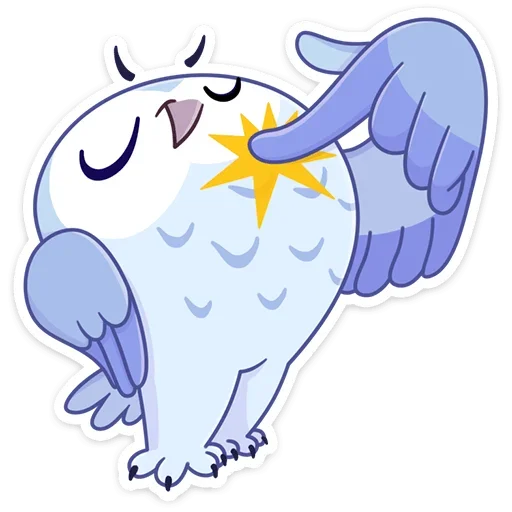 Стикер Сова Плюша от @stickers_vk - 0