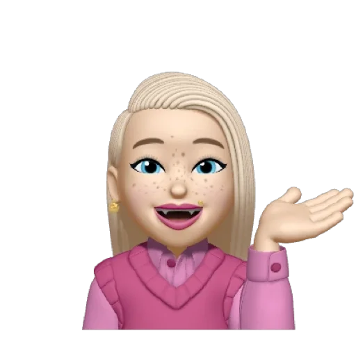 cartoon human face figurine