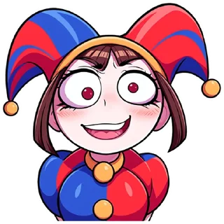 Стикер Pomni Stickers @aiSTIKER The Amazing Digital Circus - 1