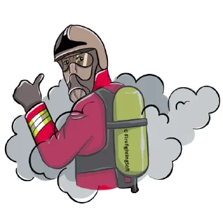 Sticker Firefighter - 1