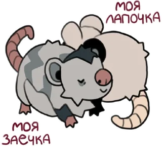 Sticker love_is_stored_in_the_possum - 2