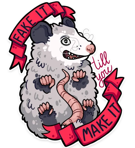 Стикер awesomepossum (@kotypic) - 10