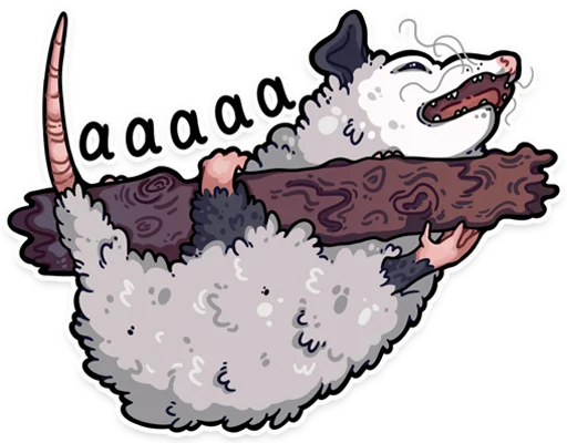 Стикер awesomepossum (@kotypic) - 4