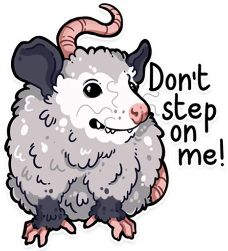 Стикер awesomepossum (@kotypic) - 0