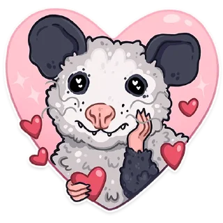 Стикер awesomepossum (@kotypic) - 8