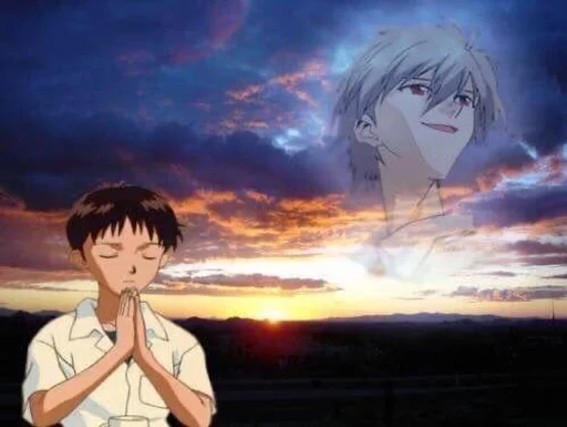 облако небо аниме