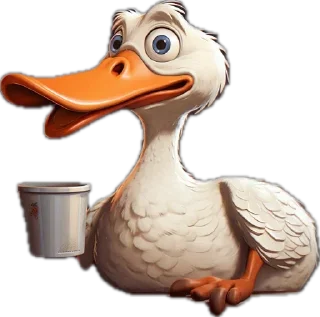 Sticker Гусь Лизы. НЕ ТРОГАТЬ БЕЗ РАЗРЕШЕНИЯ! - 7