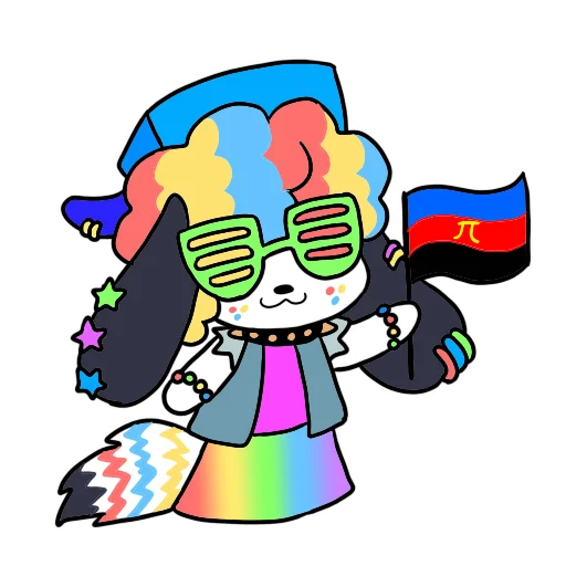 Стикер радужная сабака🐾 - 11