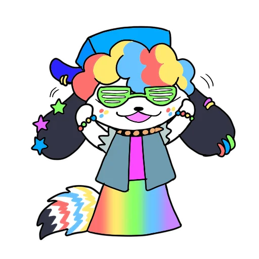 Стикер радужная сабака🐾 - 8