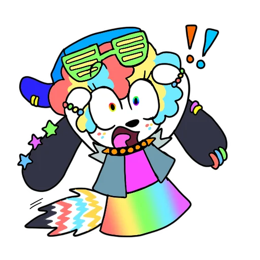 Стикер радужная сабака🐾 - 7