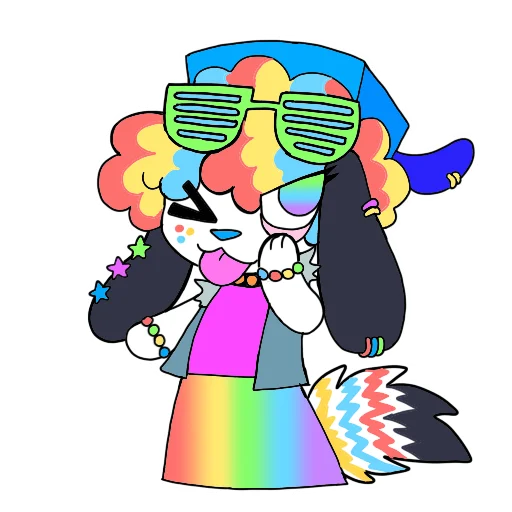 Стикер радужная сабака🐾 - 6