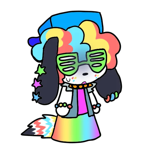 Стикер радужная сабака🐾 - 3