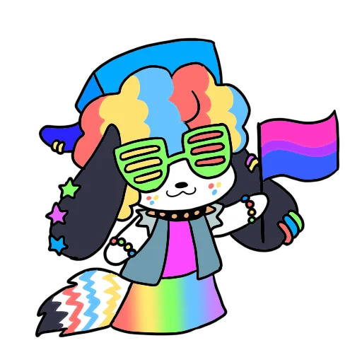 Стикер радужная сабака🐾 - 2