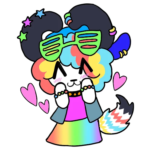 Стикер радужная сабака🐾 - 0