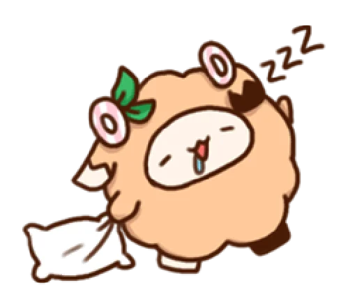 Sticker puffsheep - 1