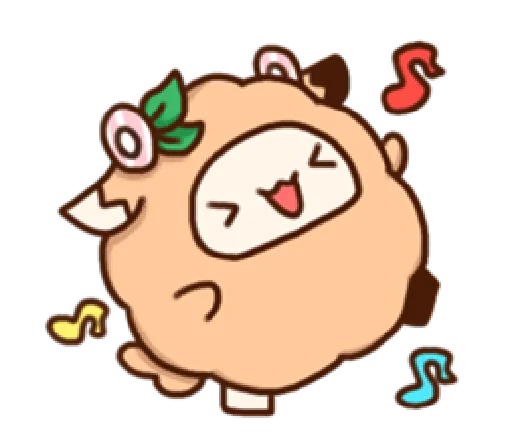 Sticker puffsheep - 1