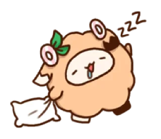 Стикер puff sheep | @cutestickers4you - 9